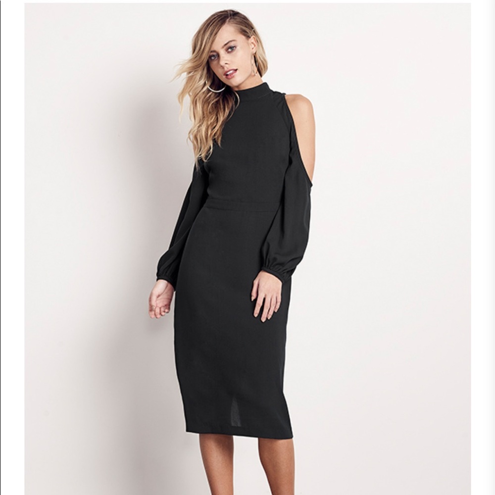 Cold shoulder dress forest green size medium